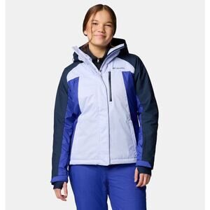 Columbia Womens Snowy Summit Insulated Jacket Small Purple Black Waterproof NWT